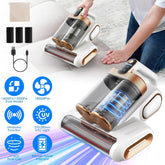 1Pc Mattress Vacuum Cleaner 16Kpa Bed Vacuum Cleaner Handheld Vacuums With Ultrasonic And UVC Light 18000 RPM Brushroll Rotation Dual Dust Bins Washable Filters For Bed Pillows Cribs Sofa Now and Later