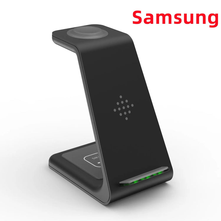 3 In 1 Fast Charging Station Wireless Charger Stand Wireless Quick Charge Dock For Phone Holder Now and Later