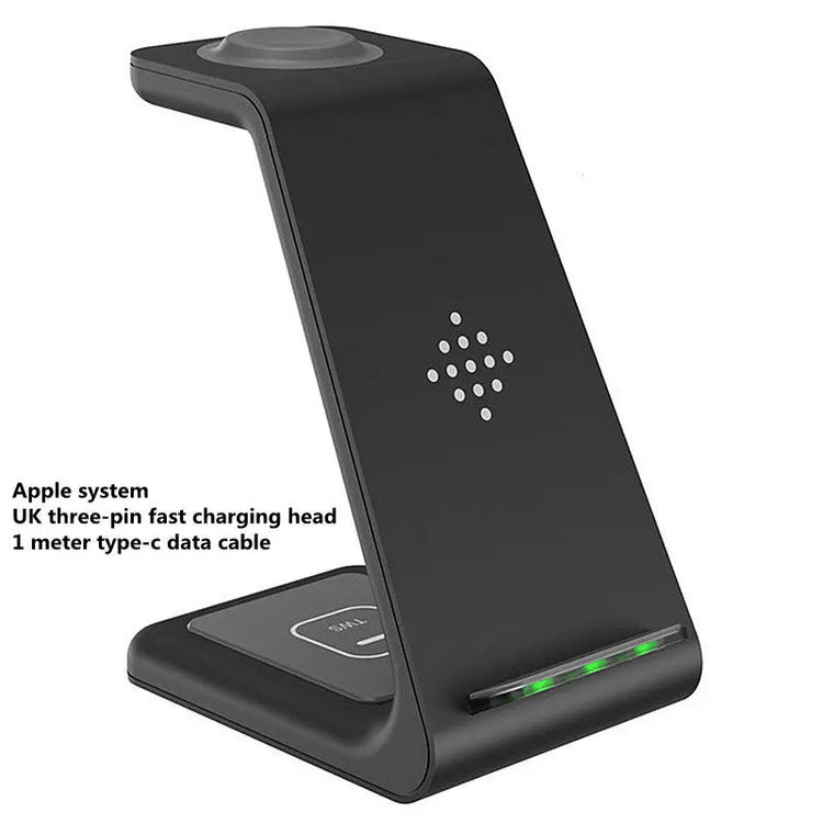 3 In 1 Fast Charging Station Wireless Charger Stand Wireless Quick Charge Dock For Phone Holder Now and Later