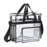 1Pc Clear Crossbody Bag Stadium Approved Clear Transparent Shoulder Bag See Through Zip Pouch Tote Bag Handbag With 11LBS Load Now and Later