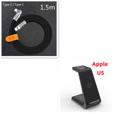 3 In 1 Fast Charging Station Wireless Charger Stand Wireless Quick Charge Dock For Phone Holder Now and Later