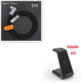 3 In 1 Fast Charging Station Wireless Charger Stand Wireless Quick Charge Dock For Phone Holder Now and Later