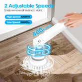 1Set Electric Spin Scrubber Cordless Rechargeable Telescopic Cleaning Brush 6 Replaceable Heads 2 Speed Adjustable Extension Arm Bathroom Tub Tile Floor Now and Later