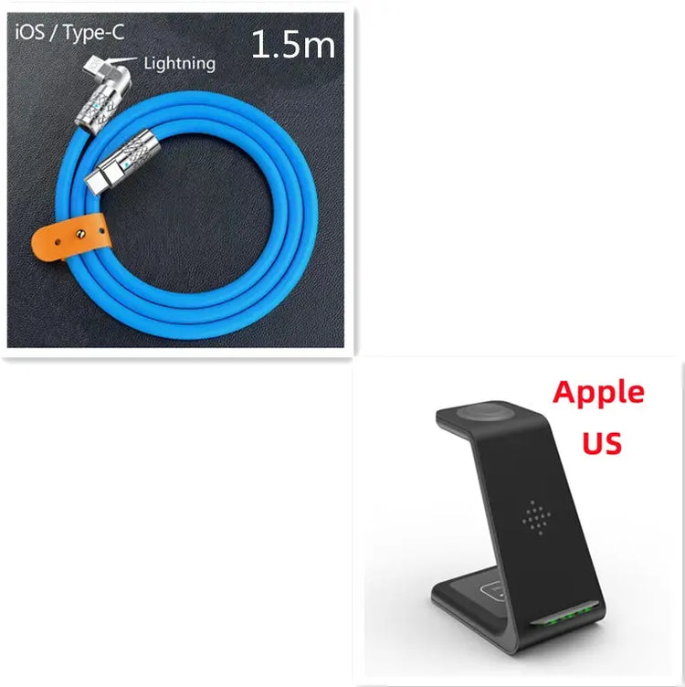 3 In 1 Fast Charging Station Wireless Charger Stand Wireless Quick Charge Dock For Phone Holder Now and Later