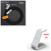 3 In 1 Fast Charging Station Wireless Charger Stand Wireless Quick Charge Dock For Phone Holder Now and Later