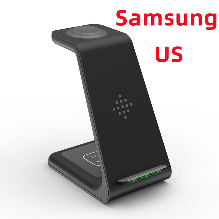 3 In 1 Fast Charging Station Wireless Charger Stand Wireless Quick Charge Dock For Phone Holder Now and Later