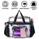 1Pc Clear Crossbody Bag Stadium Approved Clear Transparent Shoulder Bag See Through Zip Pouch Tote Bag Handbag With 11LBS Load Now and Later